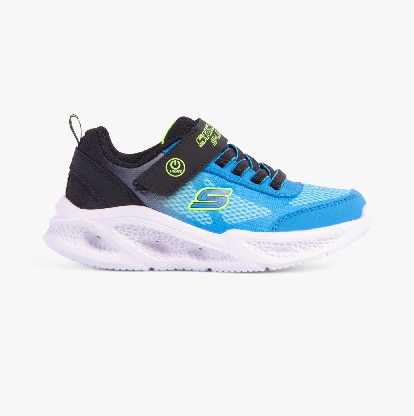 Skechers 401495L/BKBL METEOR-LIGHTS-KRENDO Boys Trainers Black/Blue