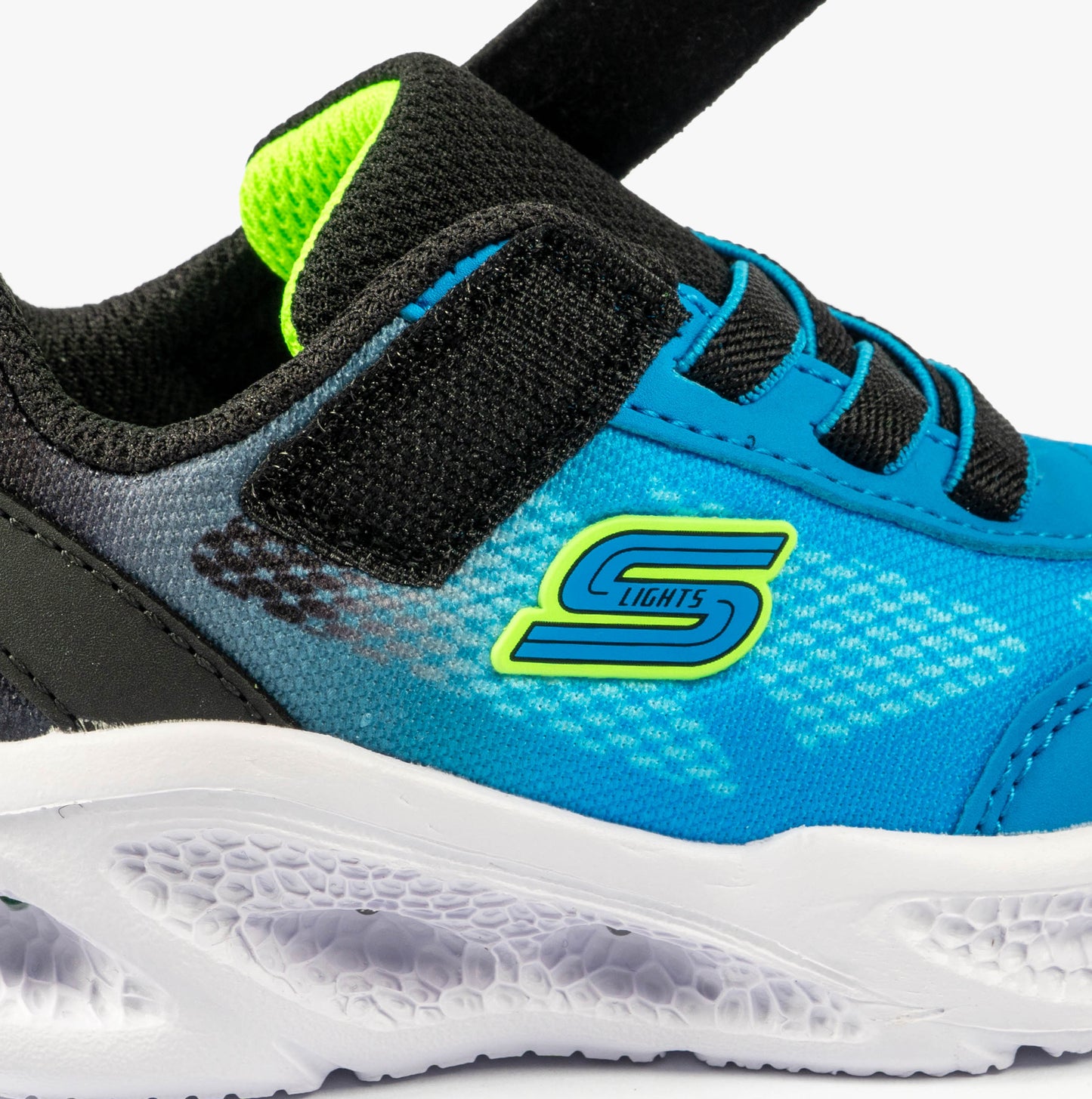 Skechers 401495N/BKBL METEOR-LIGHTS-KRENDO Boys Trainers Black Blue