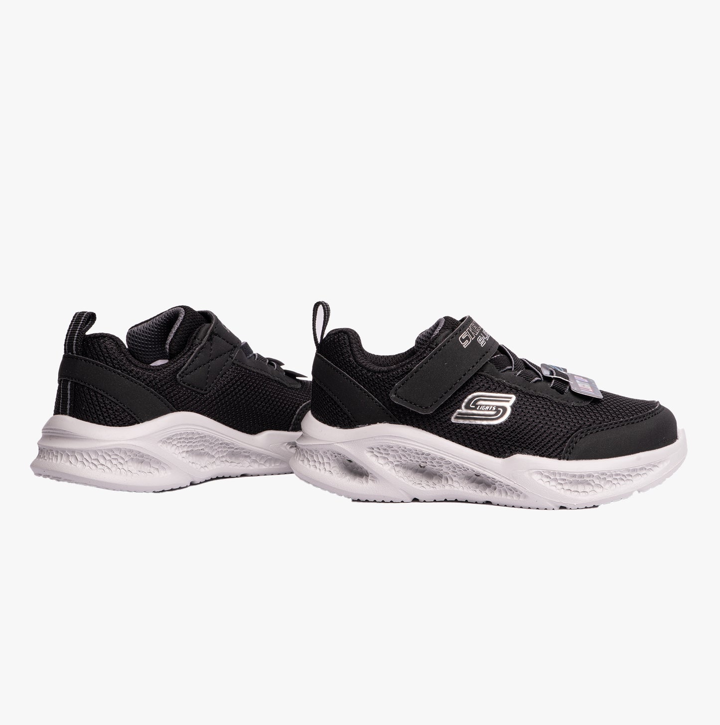 Skechers 401675N/BKGY METEOR-LIGHTS Boys Trainers Black/Gray