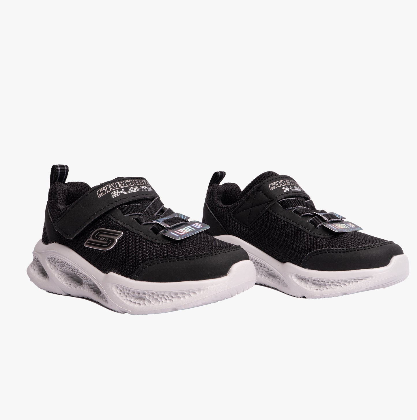 Skechers 401675N/BKGY METEOR-LIGHTS Boys Trainers Black/Gray