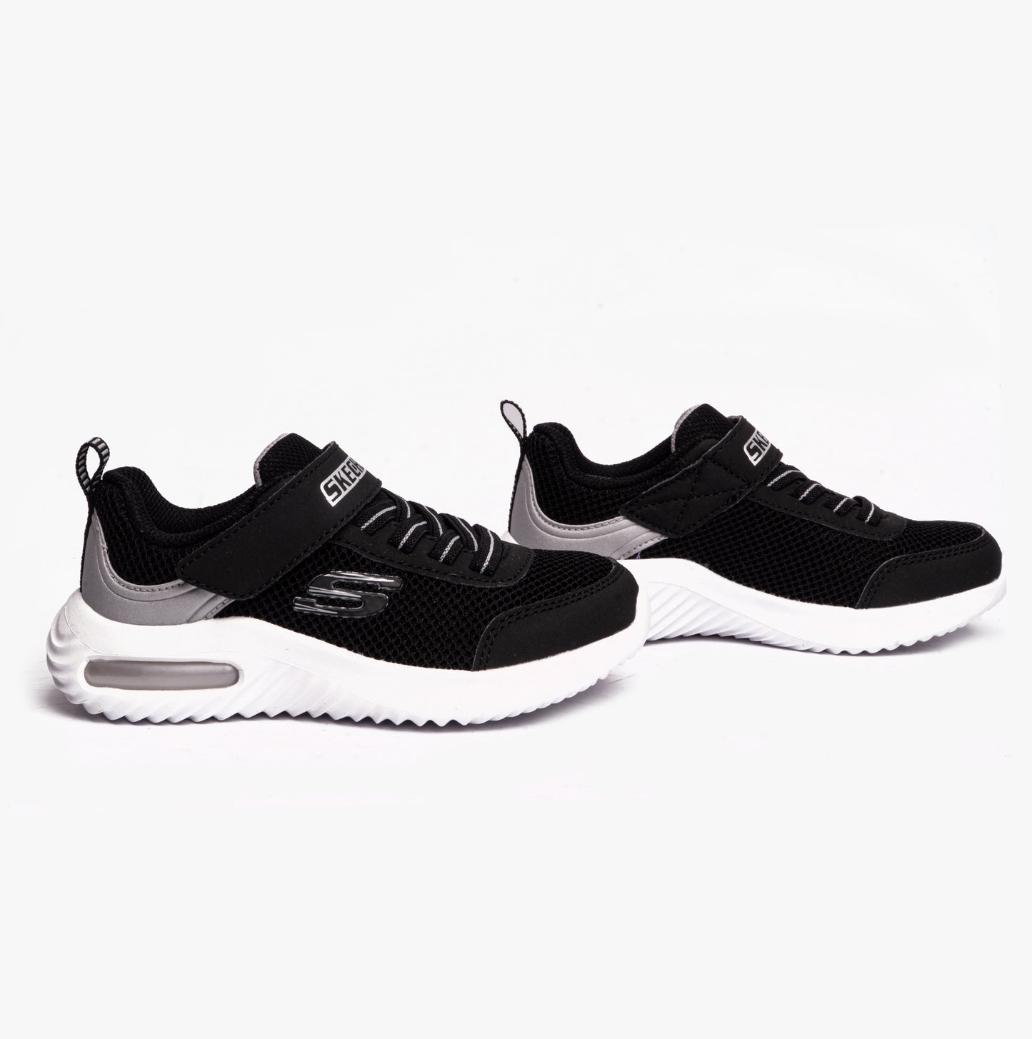 Skechers 403748L/BKSL BOUNDER-TECH Boys Trainers Black/Silver
