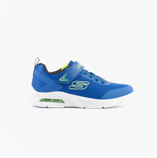 Skechers 403818L/BLLM MICROSPEC MAX - VAPTIX Boys Trainers Blue/Lime