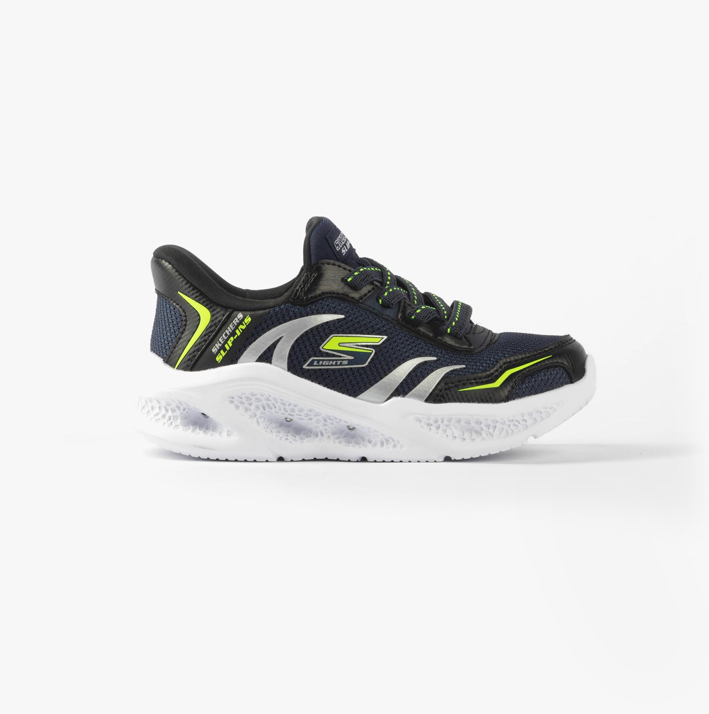 Skechers 403848L/NVBK METEOR-LIGHTS-BRISK-BEAMS Boys Trainers Navy/Black