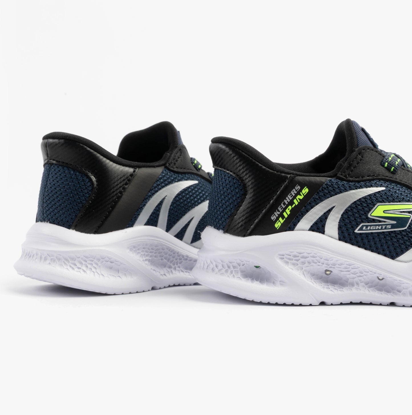Skechers 403848N/NVBK METEOR-LIGHTS-BRISK-BEAMS Boys Trainers Navy/Black