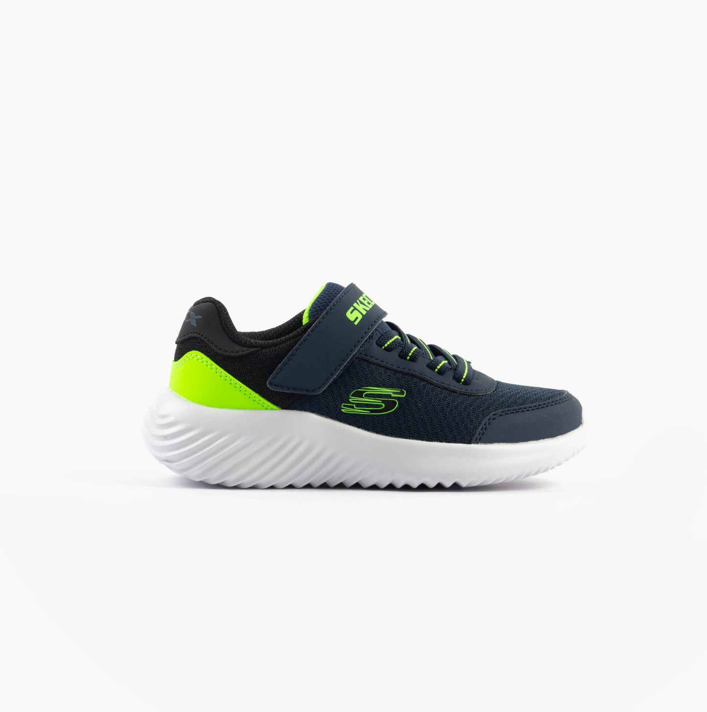 Skechers 403908L/NVLM BOUNDER - TREKZIC Boys Trainers Navy/Lime
