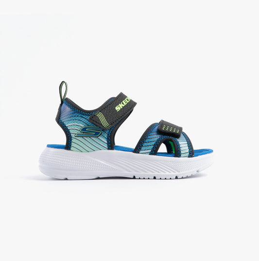 Skechers 407034L/BKLM MICROSPEC - SPLASH Boys Sandals Black/Lime