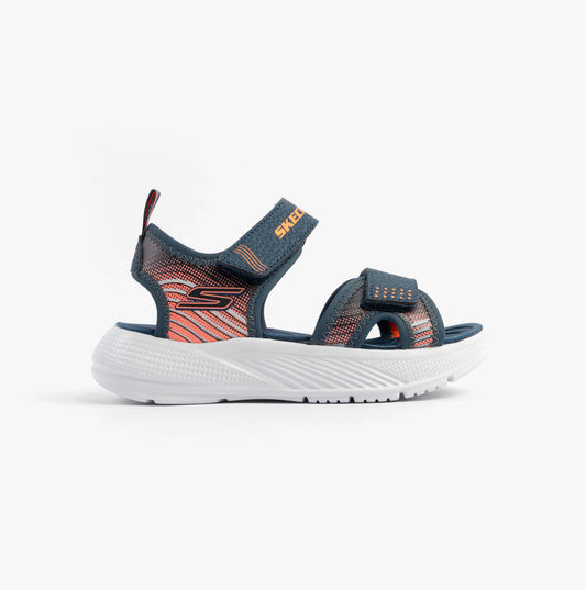 Skechers 407034L/NVOR MICROSPEC - SPLASH Boys Sandals Navy/Orange