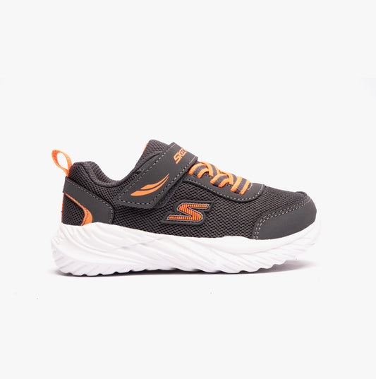 Skechers 407308N/CCOR NITRO SPRINT-ROWZER Boys Sneaker Charcoal/Orange