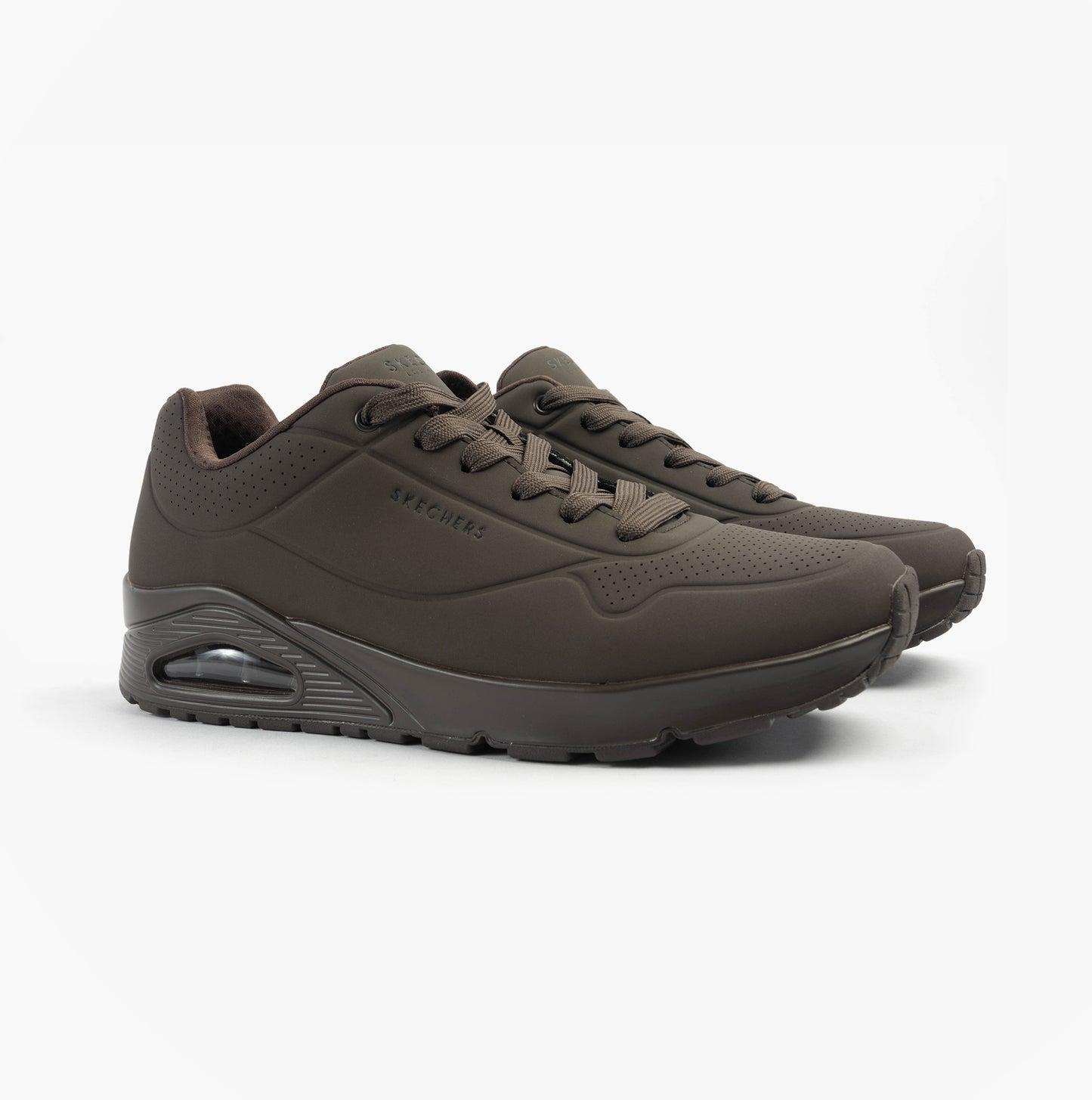 Skechers 52458/CHOC UNO - STAND ON AIR Mens Trainers Chocolate
