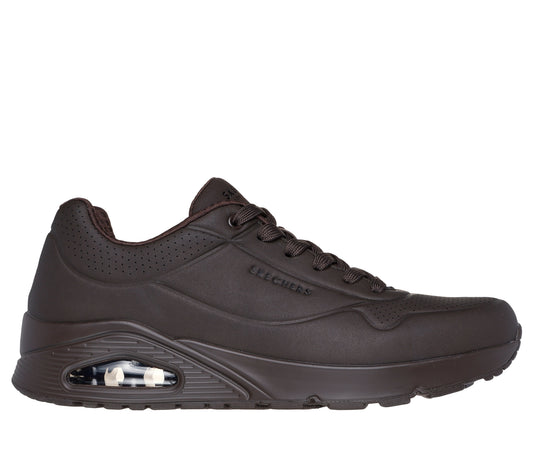 Skechers 52458/CHOC UNO - STAND ON AIR Mens Trainers Chocolate