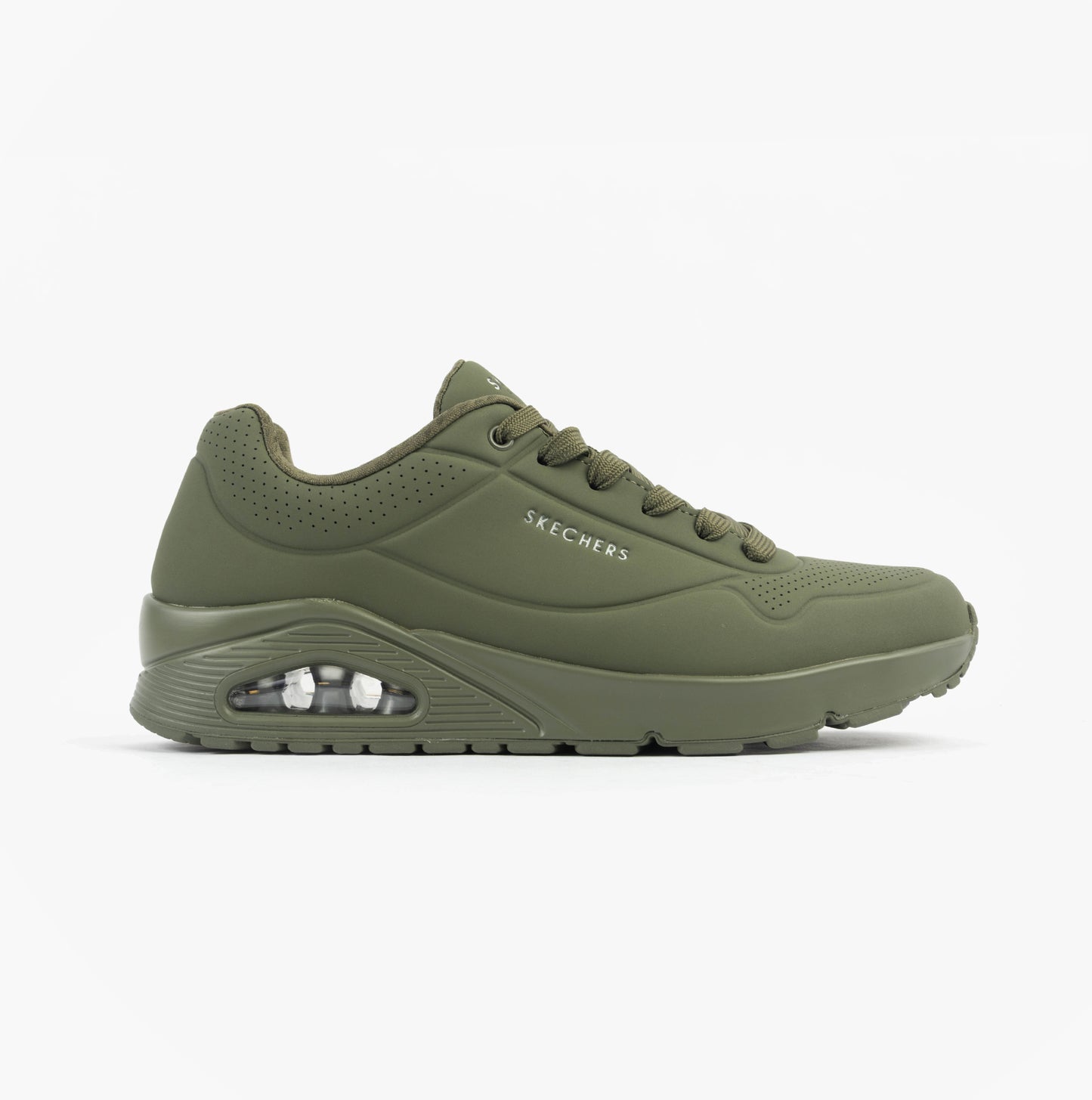 Skechers 52458/DKGR UNO - STAND ON AIR Mens Trainers Dark Green