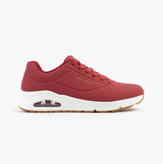 Skechers 52458/DKRD UNO - STAND ON AIR Mens Trainers Dark Red