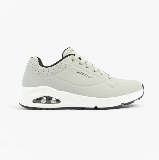 Skechers 52458/LGBK UNO - STAND ON AIR Mens Trainers Light Grey/Black