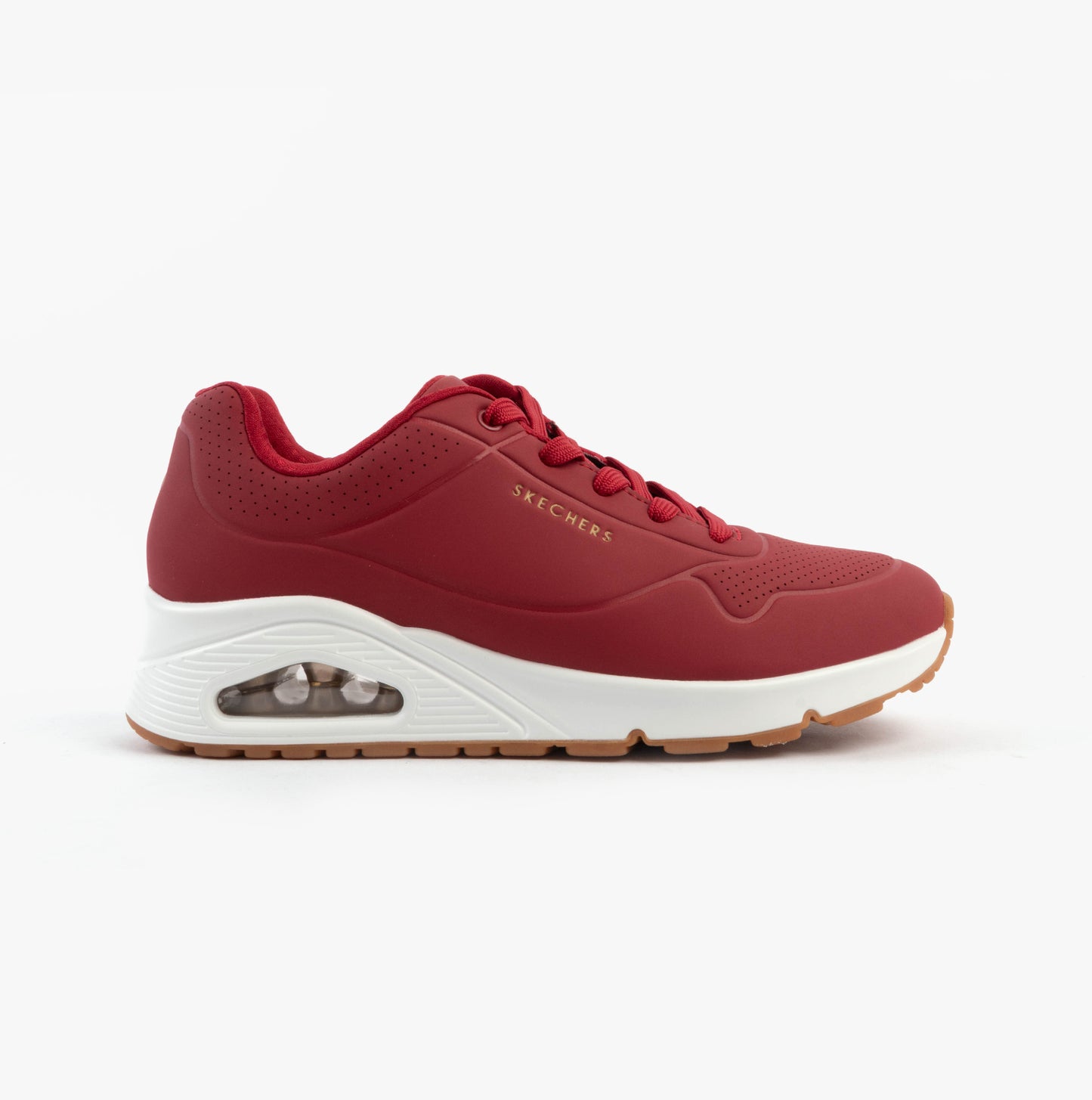 Skechers 73690/DKRD UNO - STAND ON AIR Womens Trainers Dark Red