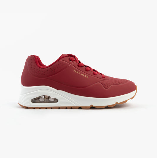 Skechers 73690/DKRD UNO - STAND ON AIR Womens Trainers Dark Red