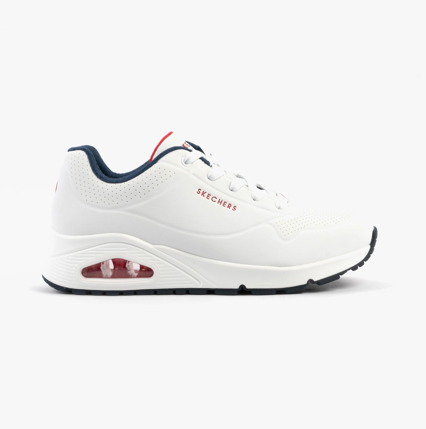 Skechers 73690/WNVR UNO - STAND ON AIR Womens Trainers White/Red