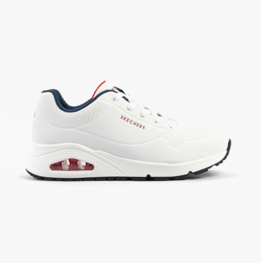 Skechers 73690/WNVR UNO - STAND ON AIR Womens Trainers White/Red