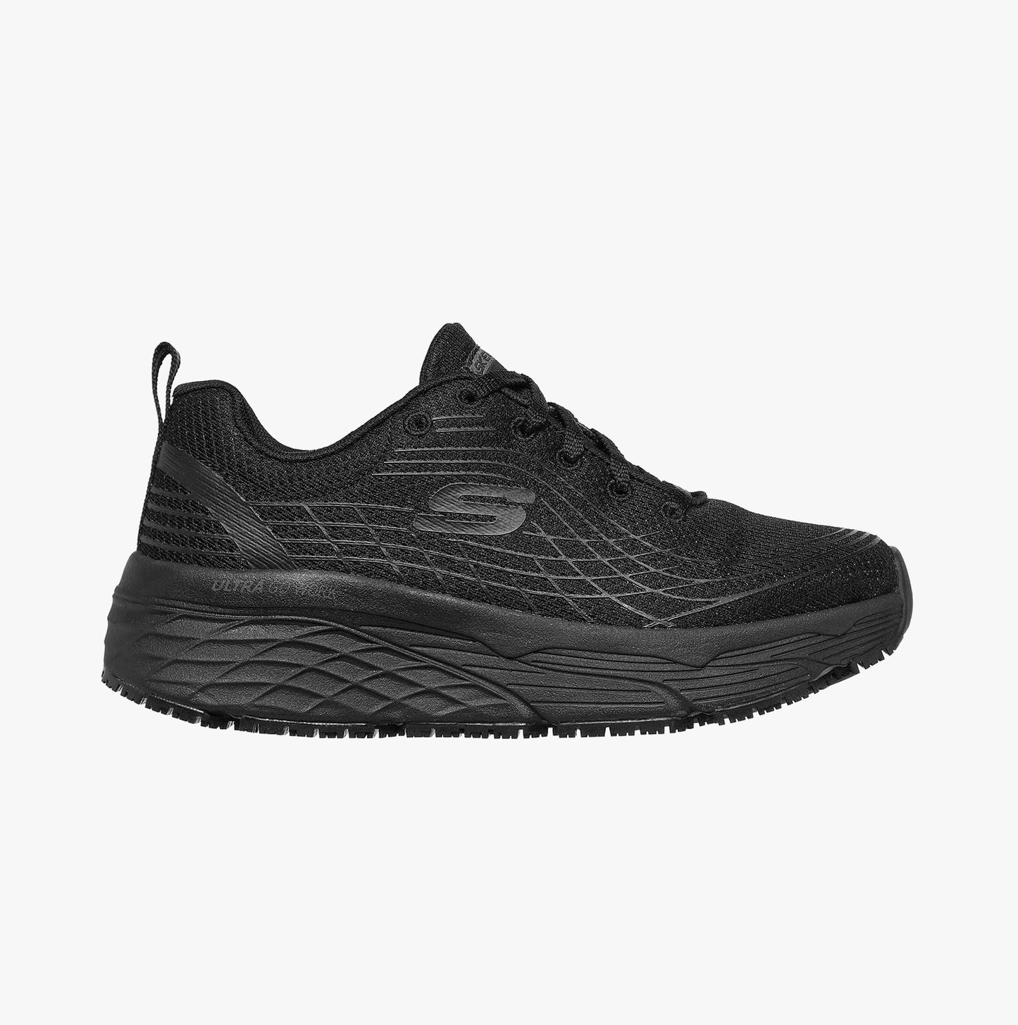 Skechers Work 108016EC MAX CUSHIONING ELITE SR Womens Occupational Trainers Black