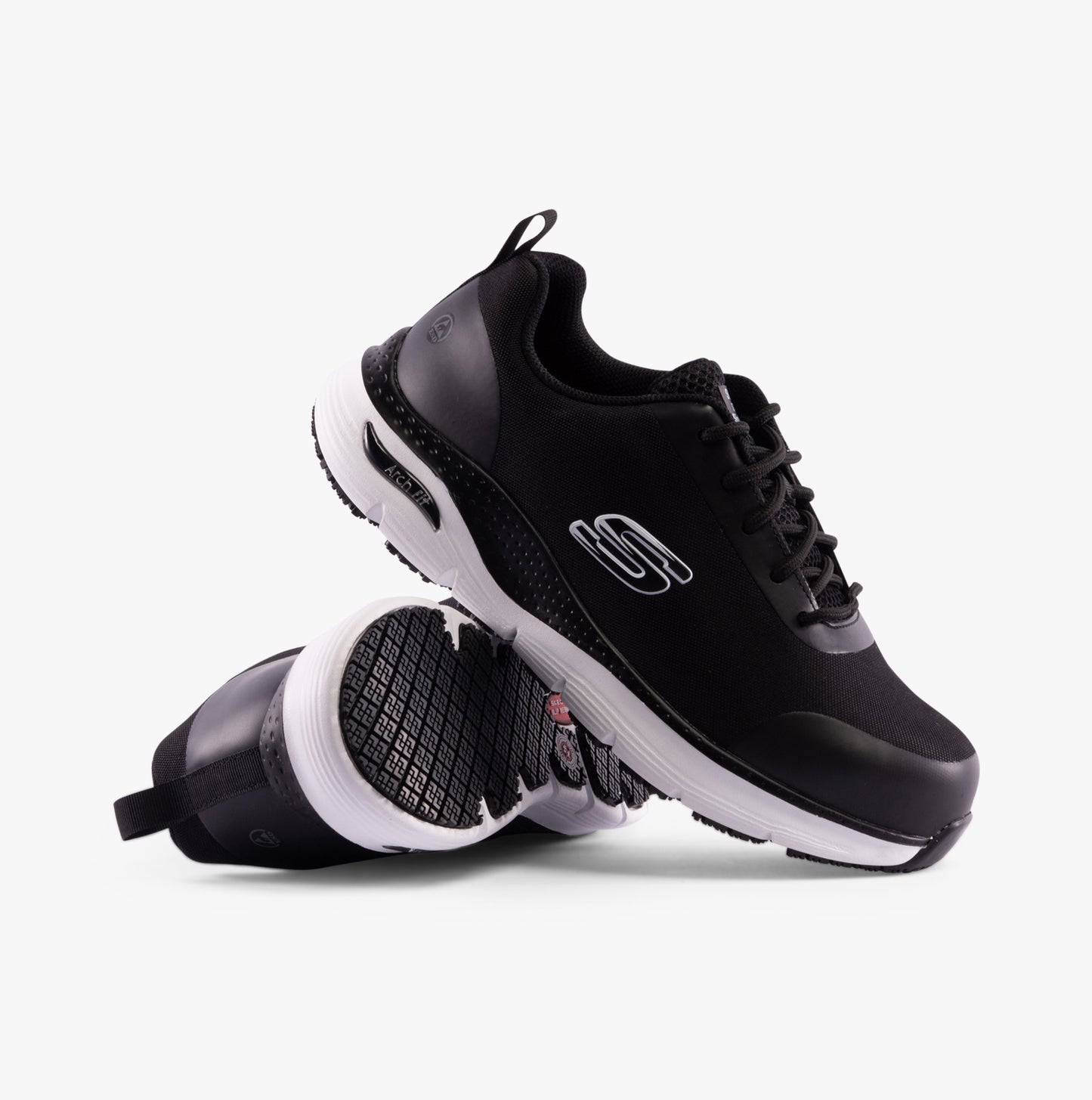 Skechers Work 200086EC ARCH FIT SR - RINGSTAP Mens Safety Trainers Black/White