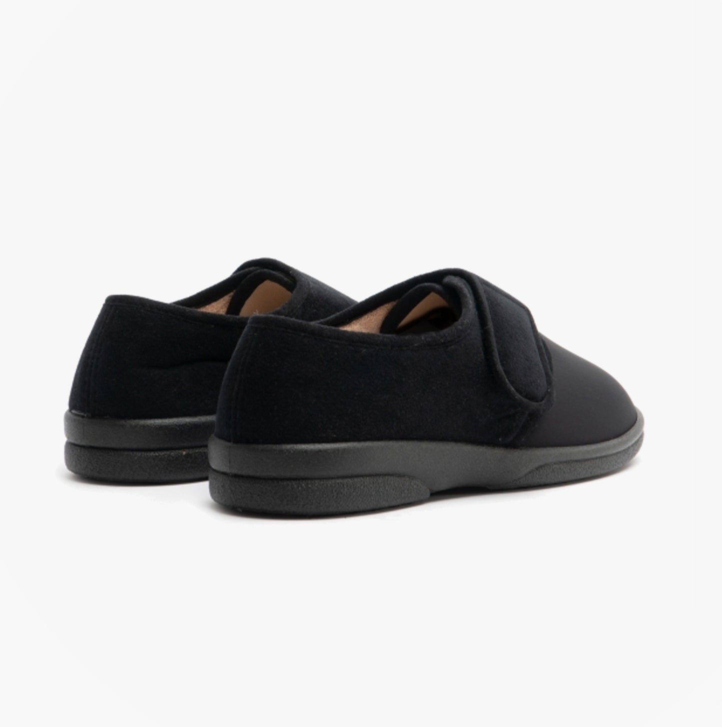 Sleepers ARTHUR Mens Super Wide Full Slippers Black