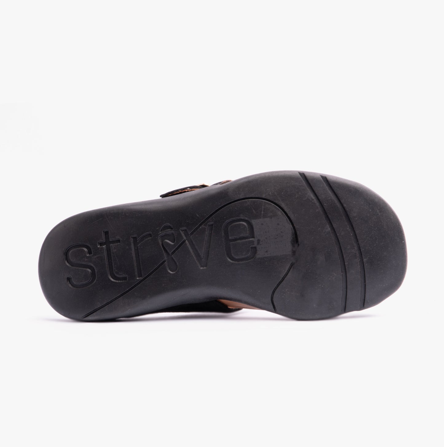 Strive NUSA Womens Strappy Sandals Black Velour