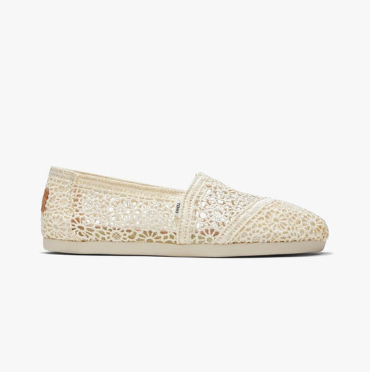 ALPARGATA Womens Crochet Espadrille Natural