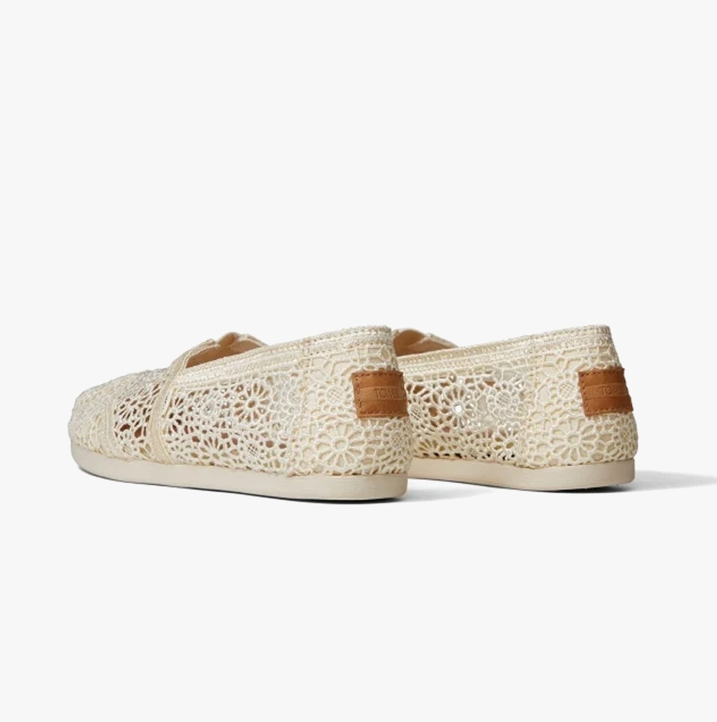ALPARGATA Womens Crochet Espadrille Natural
