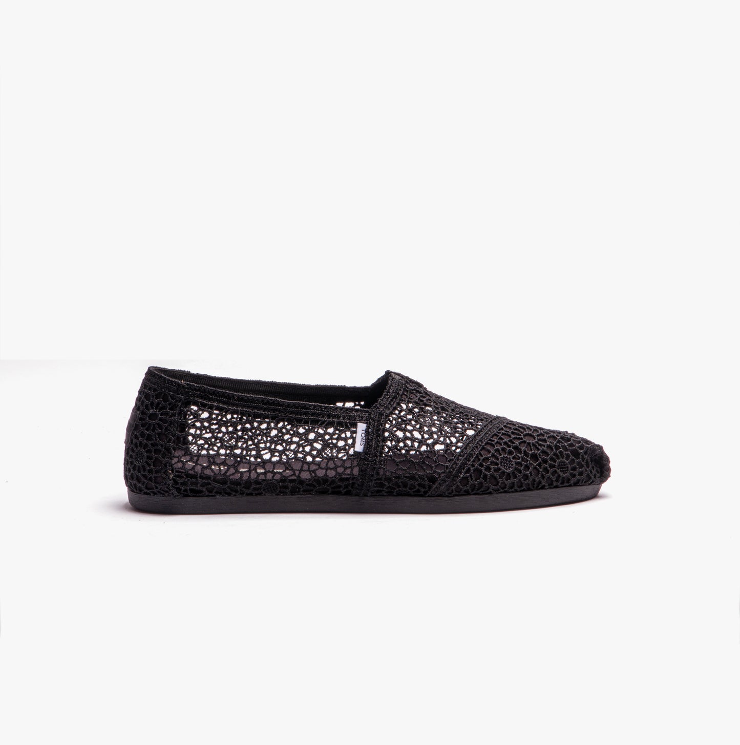 ALPARGATA Womens Crochet Espadrille Black