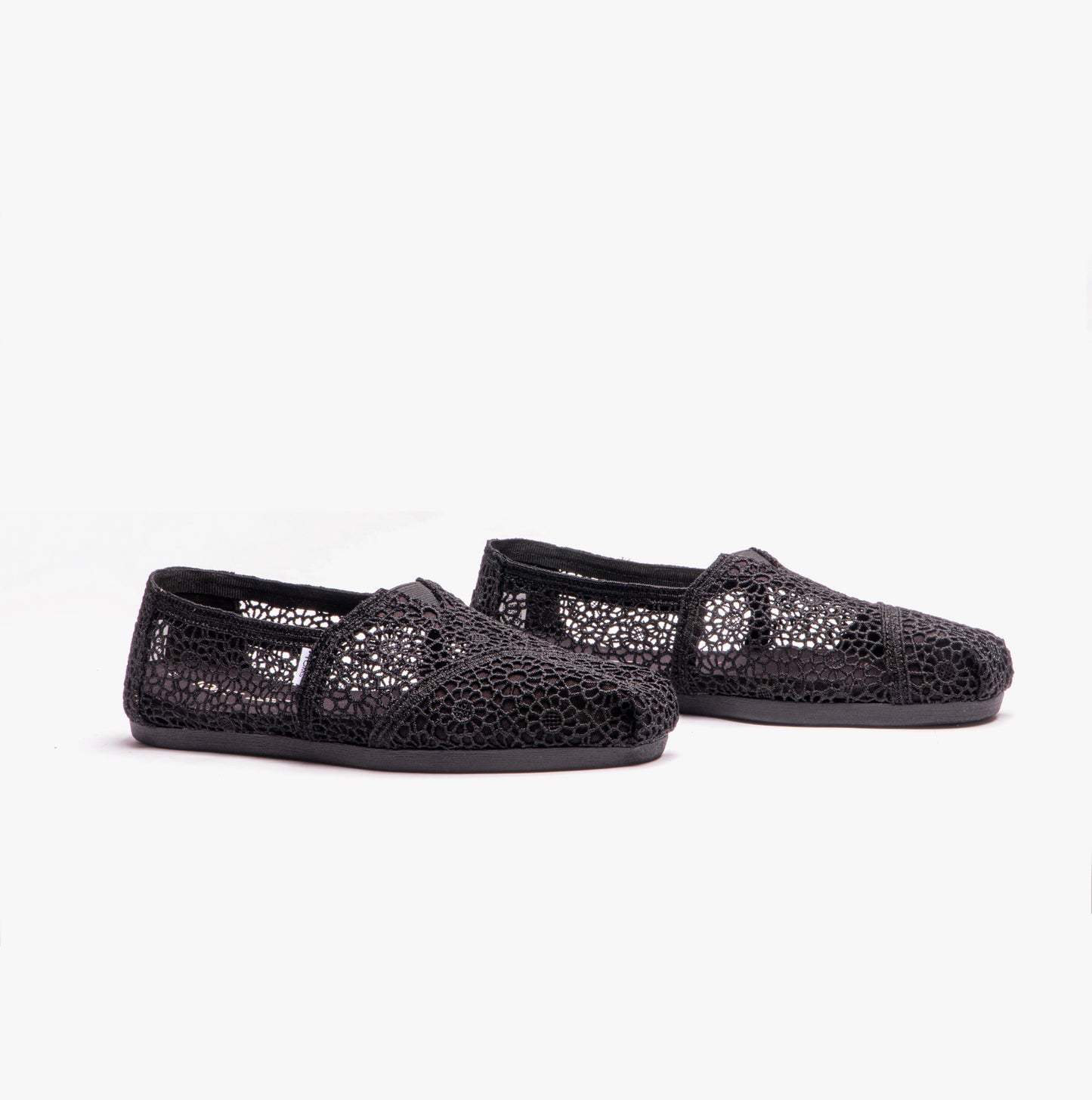 ALPARGATA Womens Crochet Espadrille Black