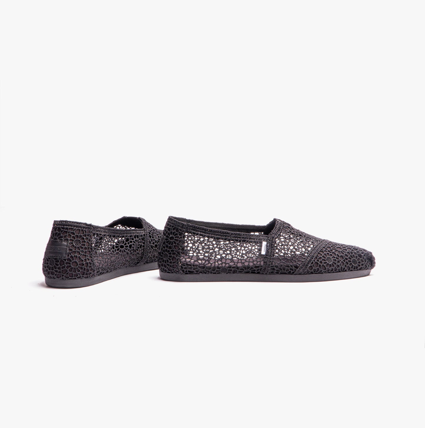 ALPARGATA Womens Crochet Espadrille Black