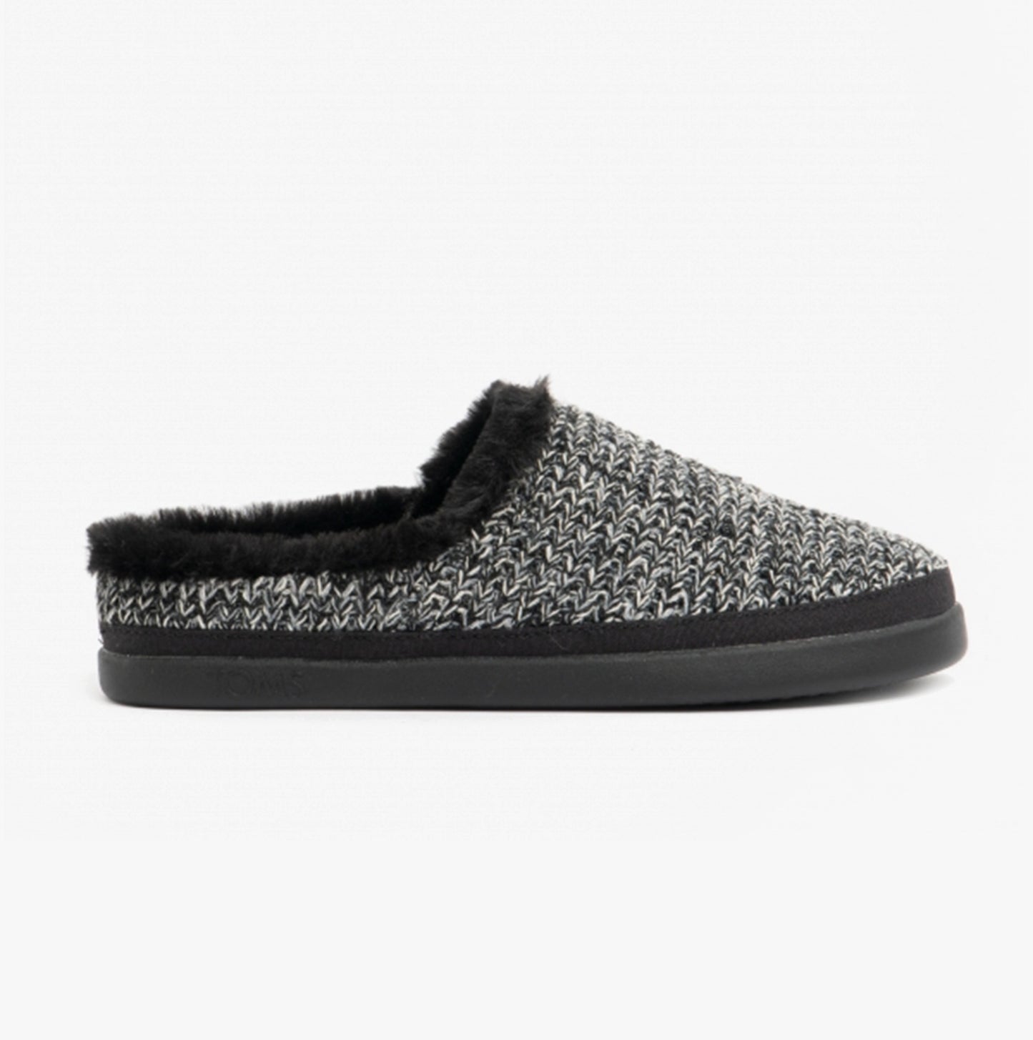 SAGE Womens Knitted Mule Slippers Black