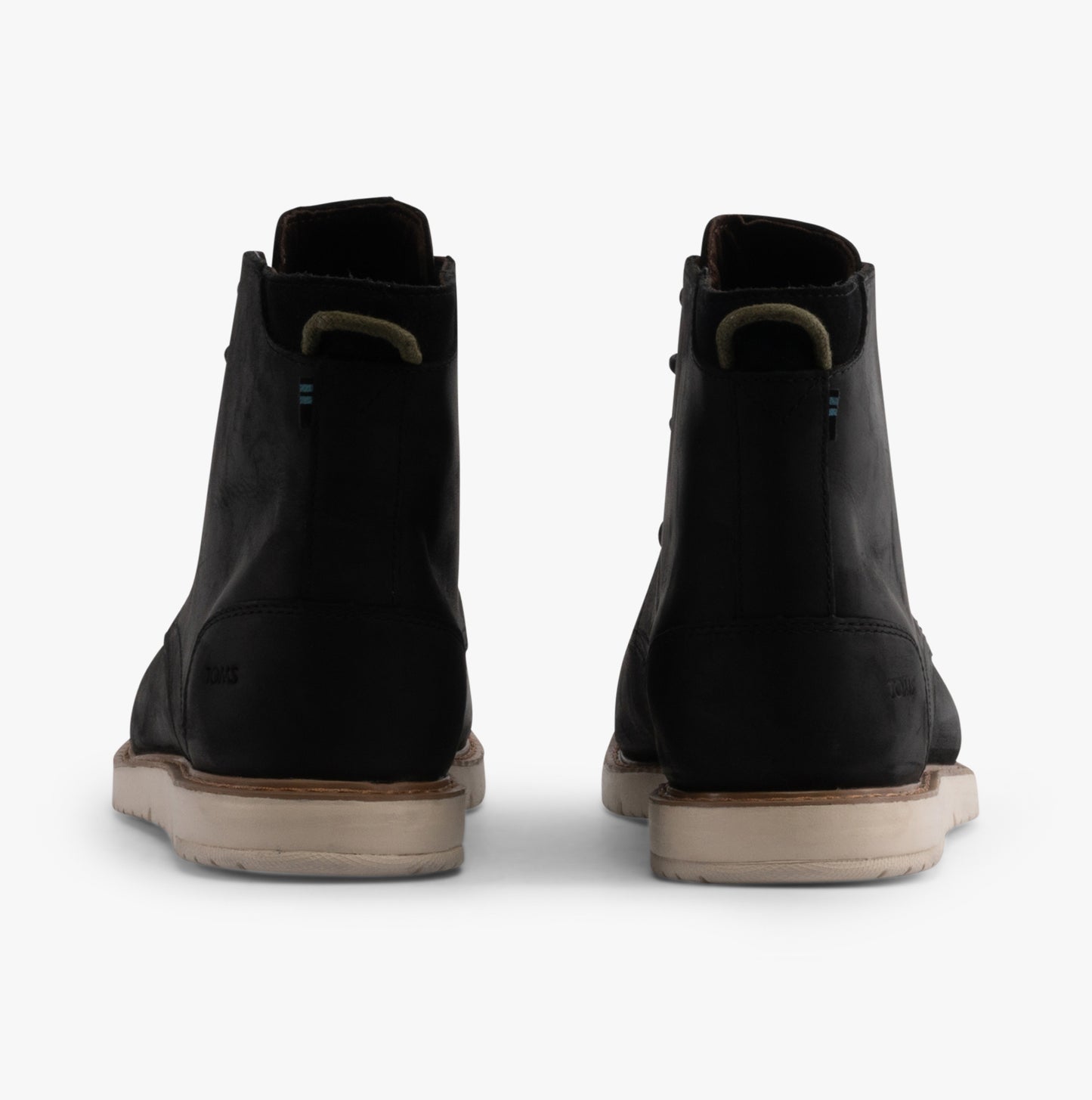 HILLSIDE Mens Water-Resistant Leather Boots Black