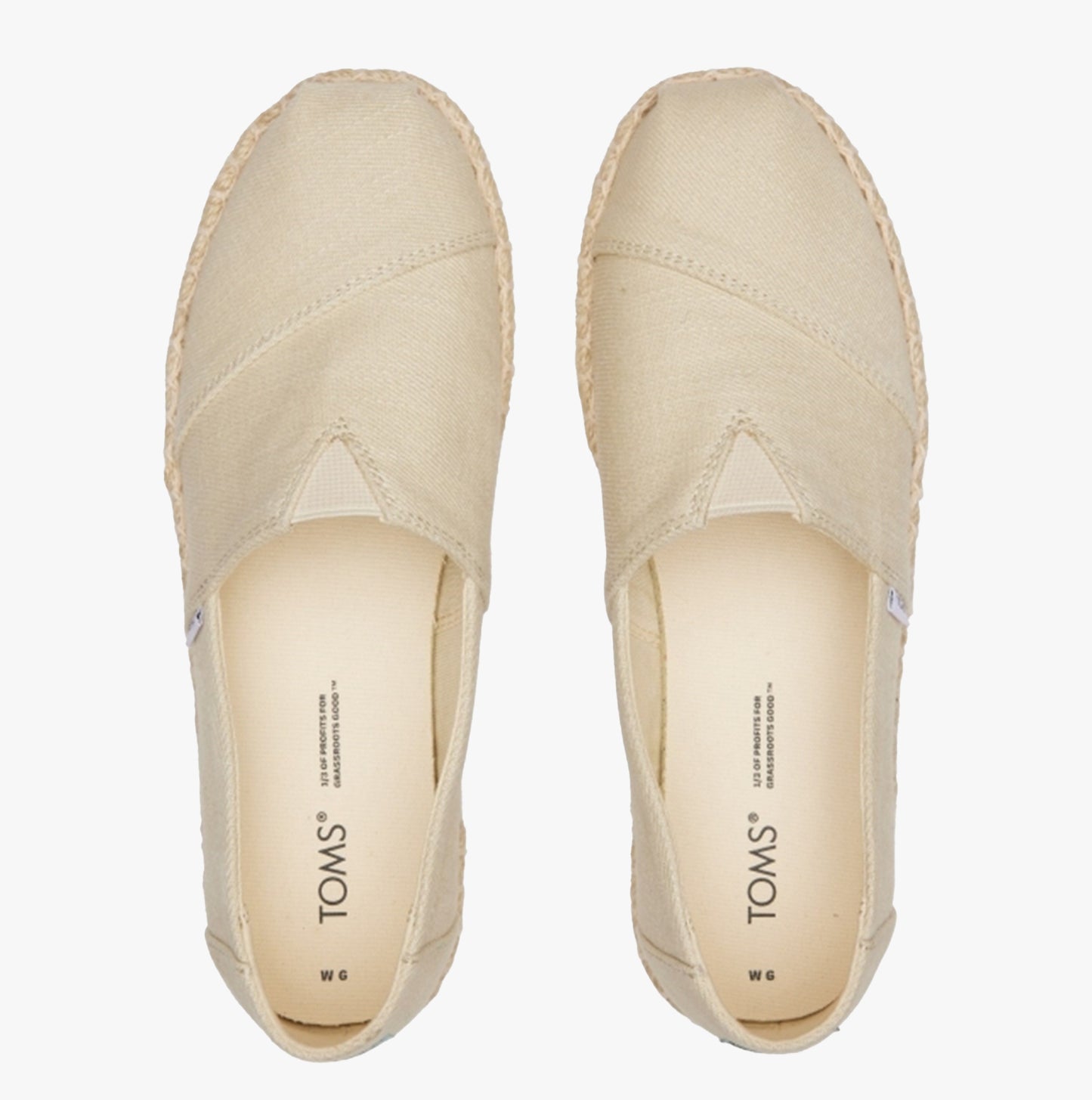 ALPARGATA PLATFORM ROPE Womens Slip-On Canvas Espadrilles Natural