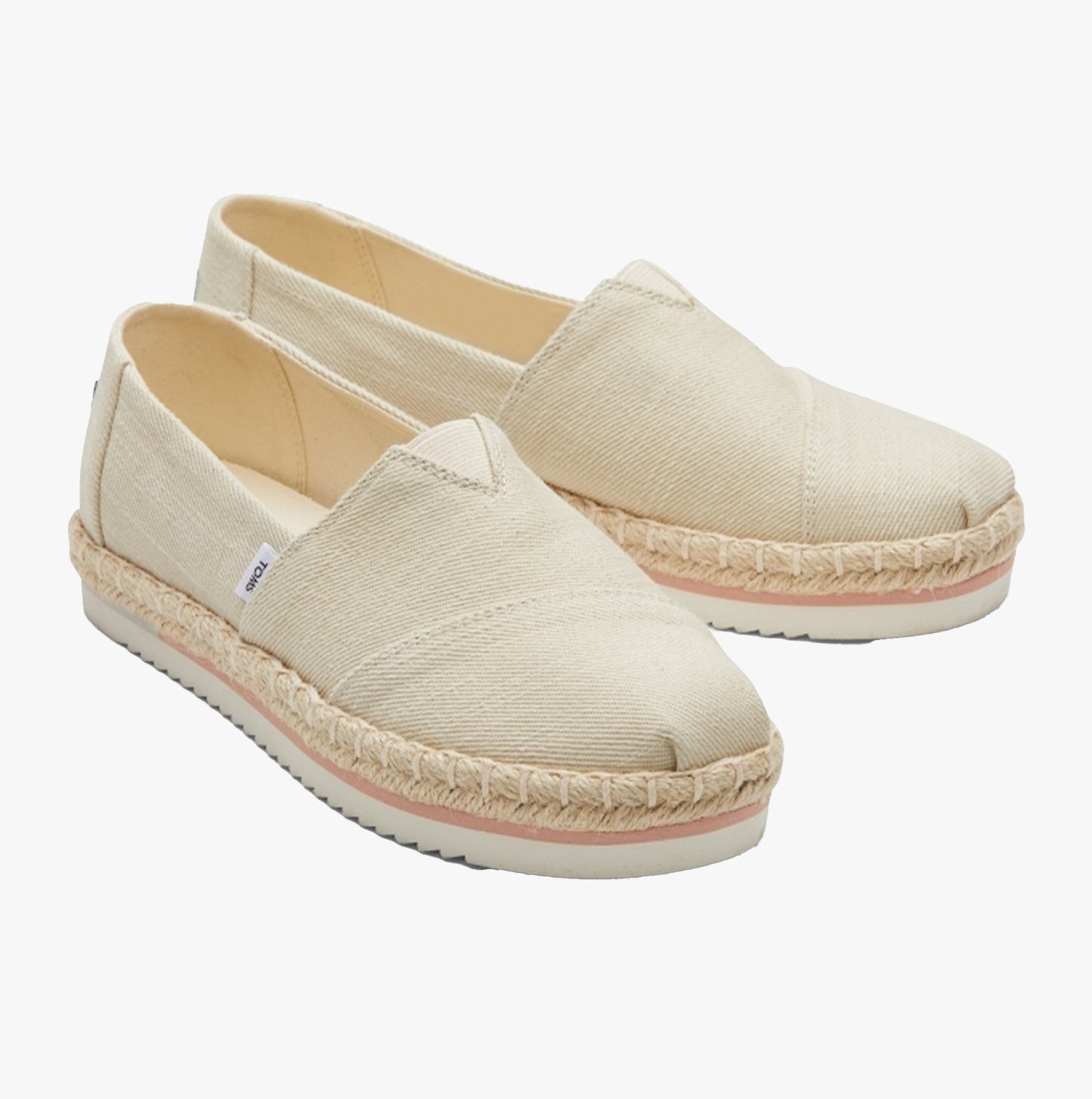 ALPARGATA PLATFORM ROPE Womens Slip-On Canvas Espadrilles Natural