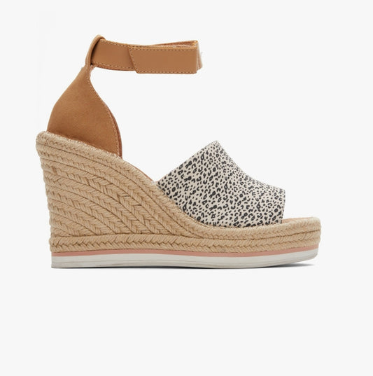 MARISOL Womens Cotton Wedge Sandals Natural