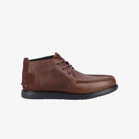 NAVI Mens Leather Chukka Boots Brown