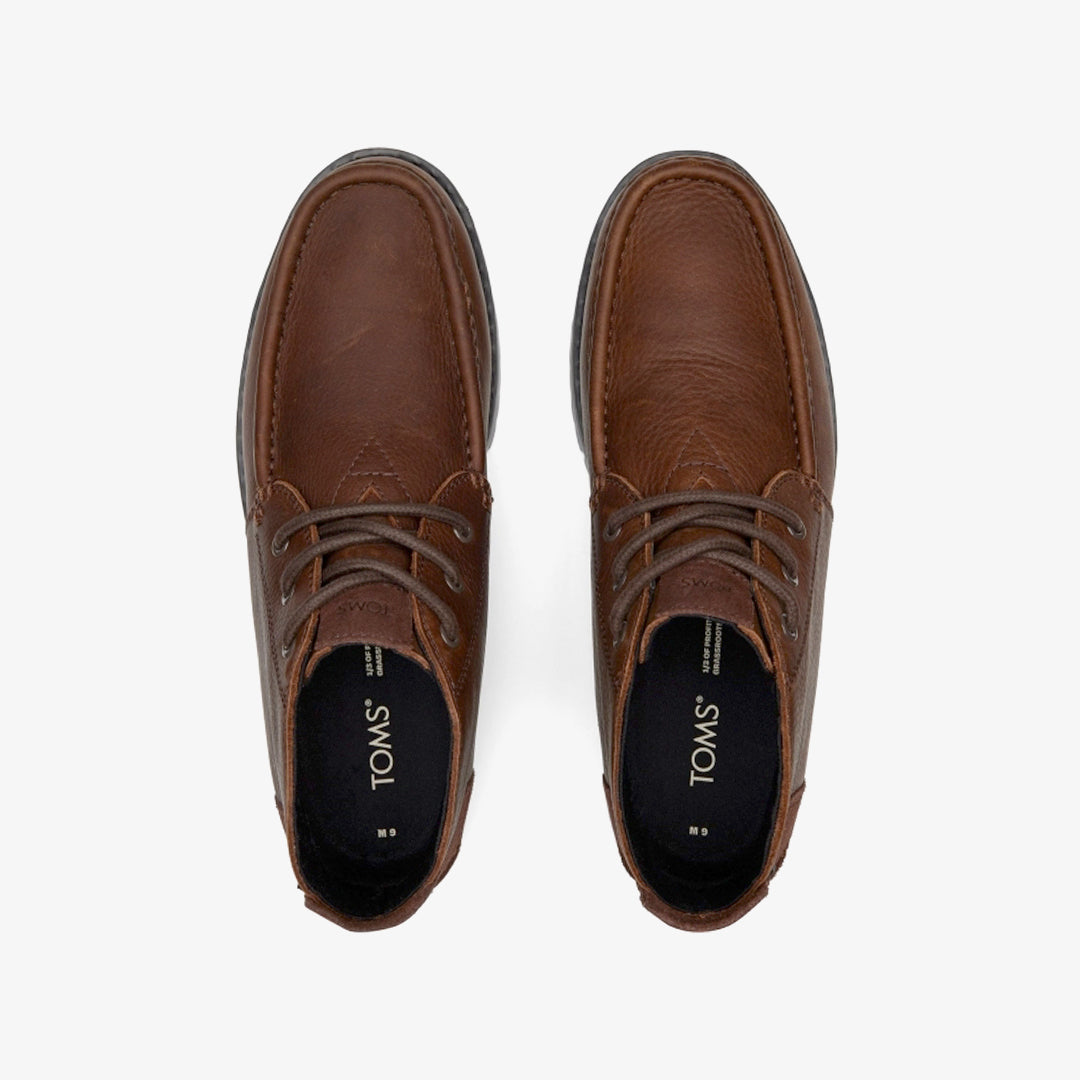 NAVI Mens Leather Chukka Boots Brown