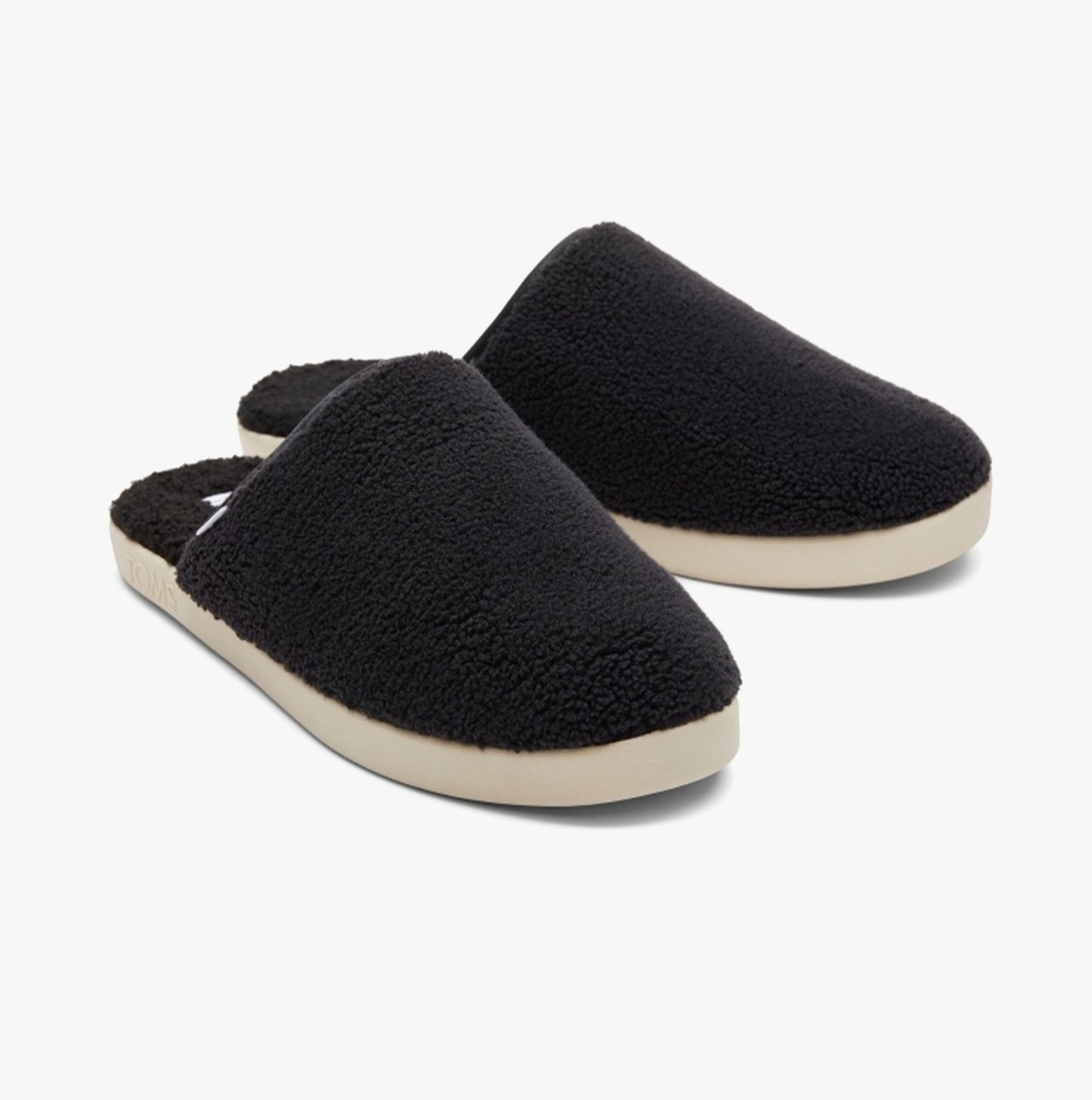 HARBOR FELT Mens Mule Slippers Black/White