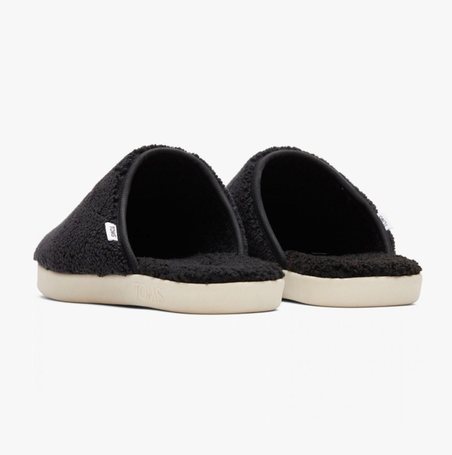 HARBOR FELT Mens Mule Slippers Black/White