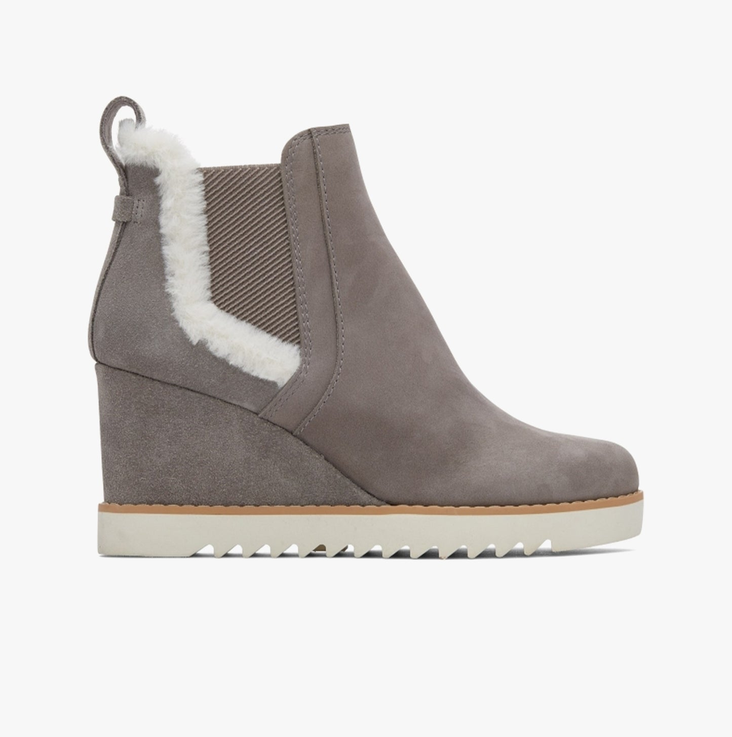 MADDIE Womens Slip-On Wedge Boots Grey