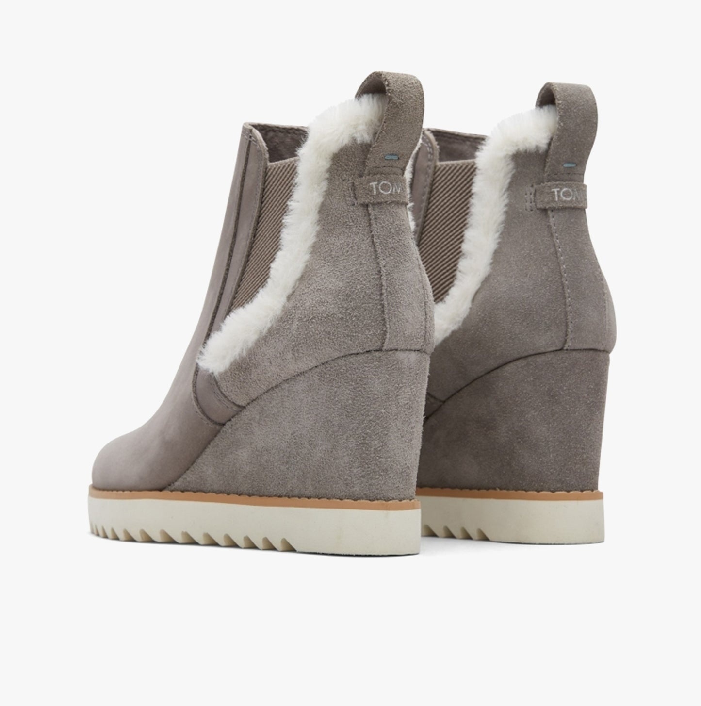MADDIE Womens Slip-On Wedge Boots Grey