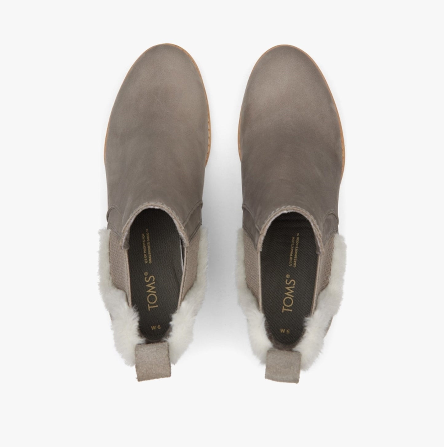 MADDIE Womens Slip-On Wedge Boots Grey