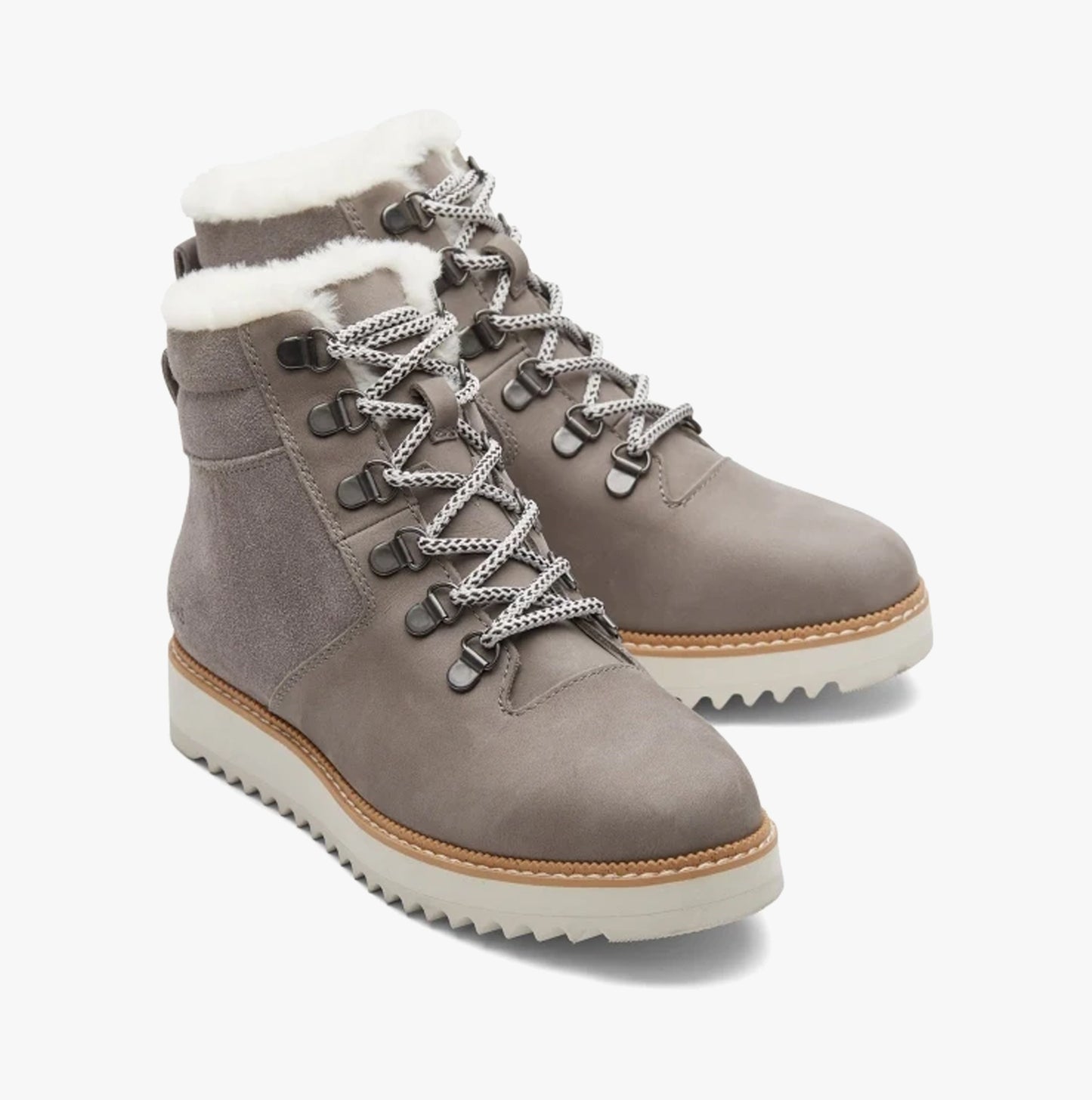 MOJAVE Womens Suede Sawtooth Sole Boots Grey