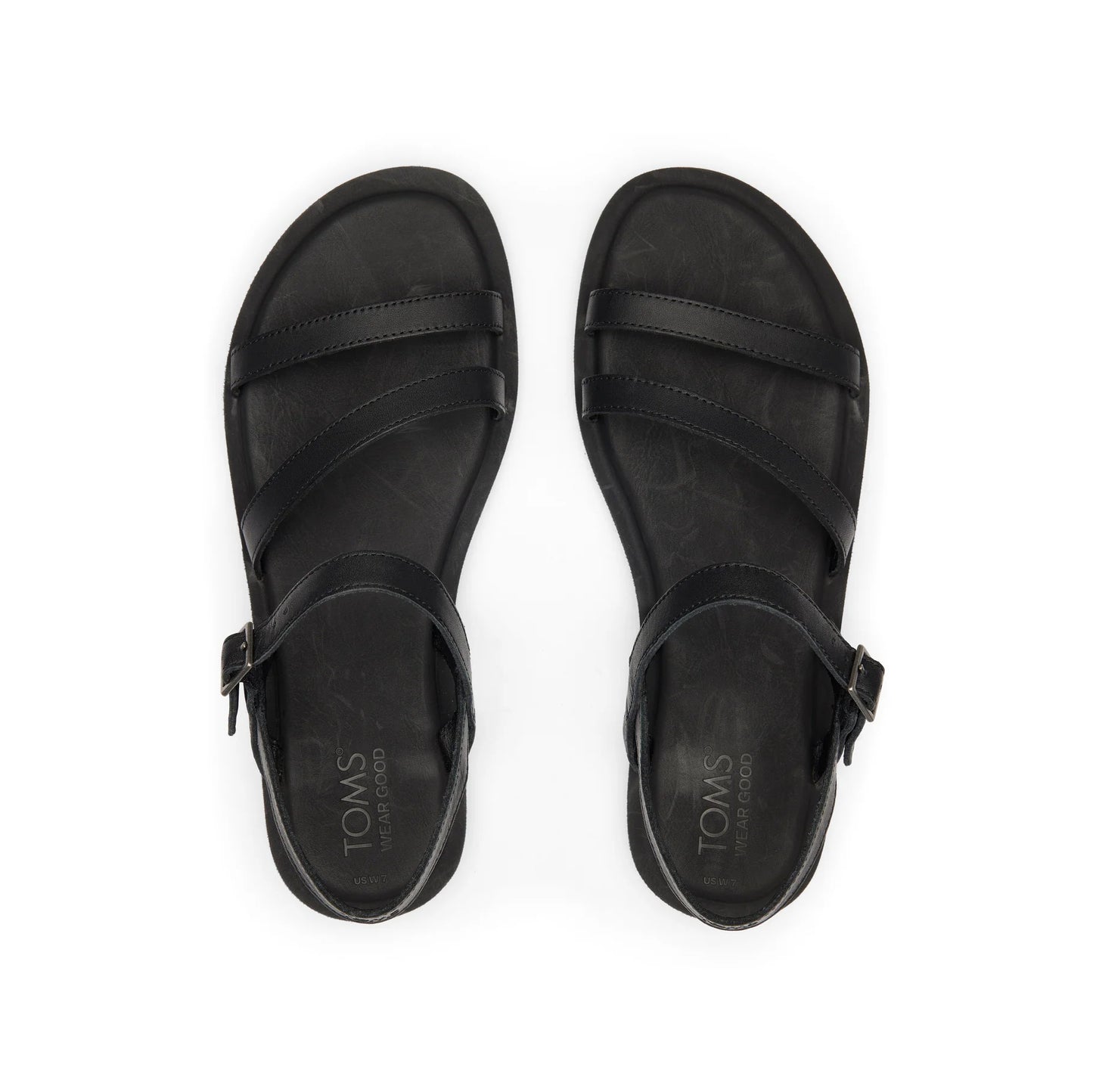 TOMS KIRA Womens Ankle Strap Sandals Black