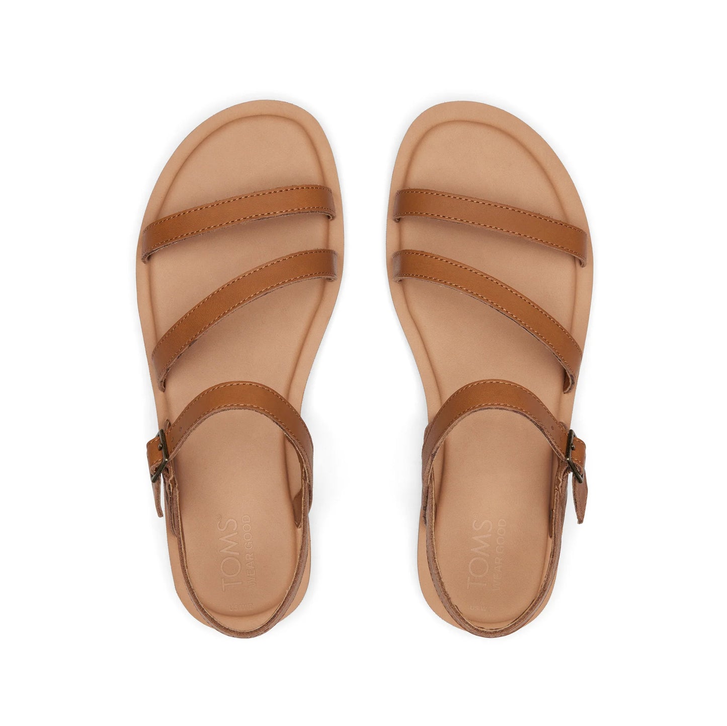 TOMS KIRA Womens Ankle Strap Sandals Tan