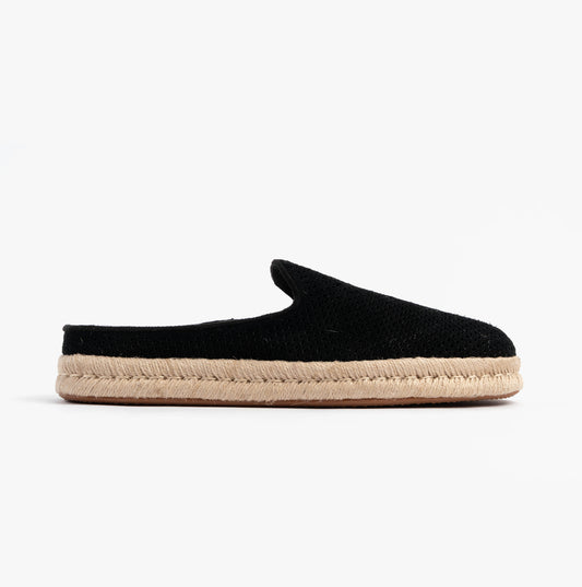 SANTIAGO MULE Mens Espadrille Black
