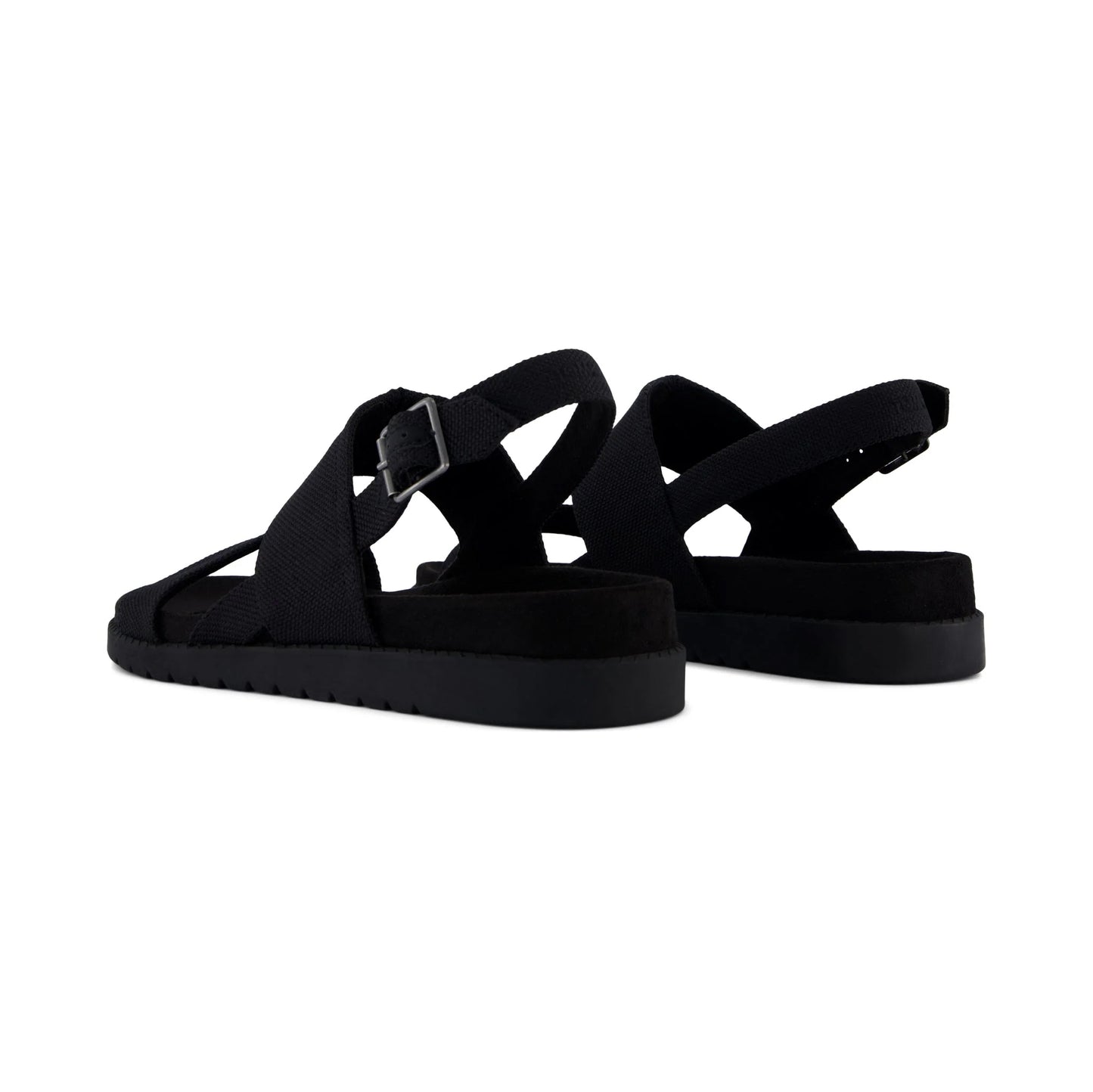 TOMS MARIN Womens Cross Strap Sandals Black