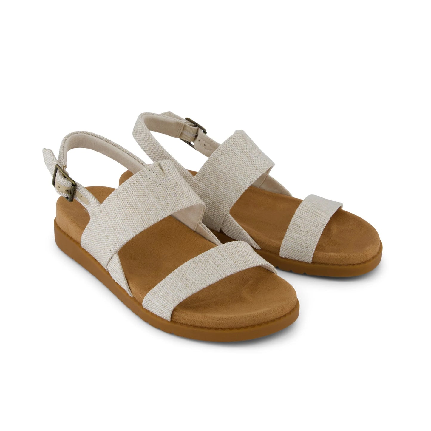 TOMS MARIN Womens Cross Strap Sandals Natural