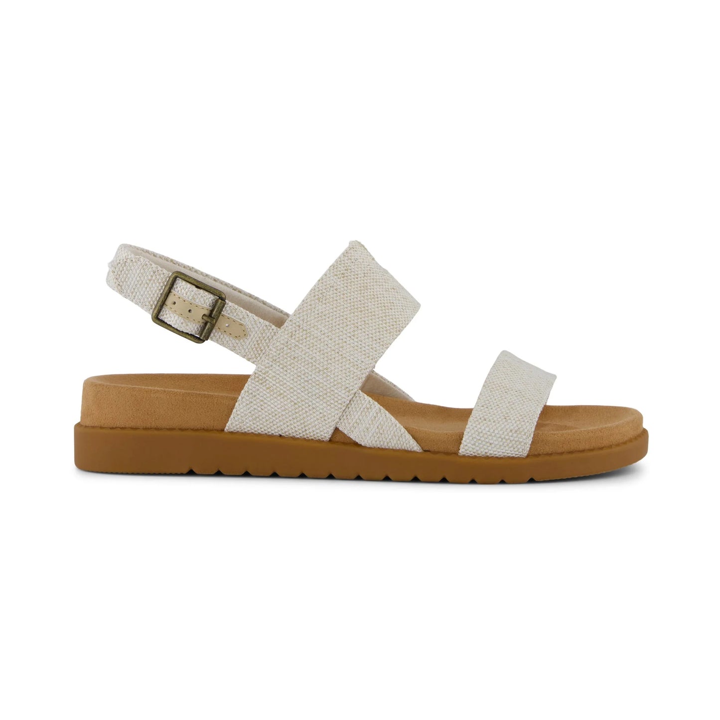 TOMS MARIN Womens Cross Strap Sandals Natural