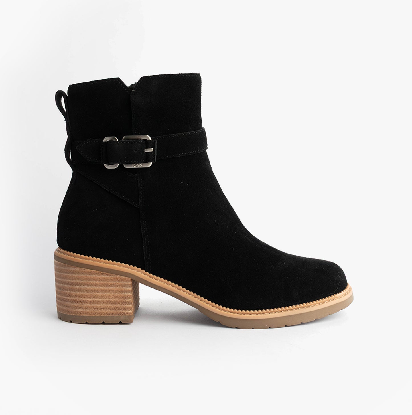 HAILEY BUCKLE Womens Ankle Boots Black